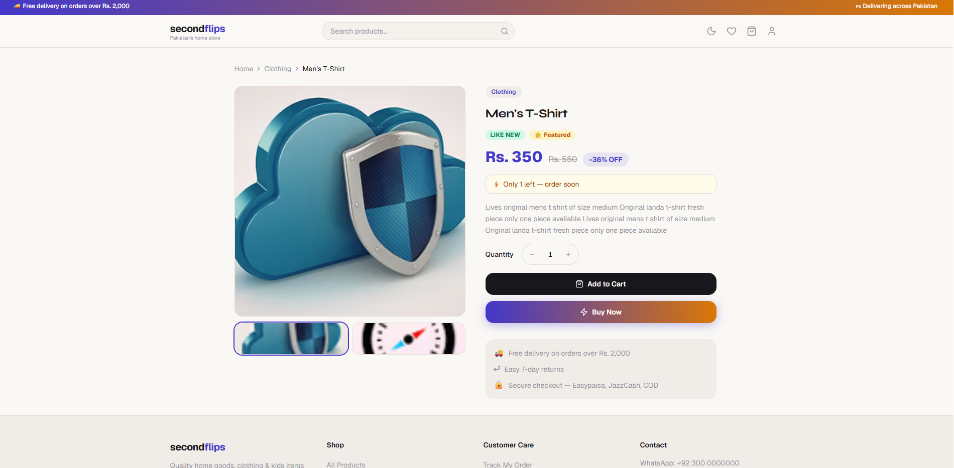 Secondflips — E-Commerce Platform